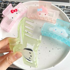 Pinza de Pelo Grande, Linda y Dulce con Diseño de Tiburón de Dibujos Animados, Estilo Sanrio, Accesorio para el Cabello, Horquilla, Moño, Material de Acetato para <span class=keywords><strong>Fiestas</strong></span> - Product Image 3