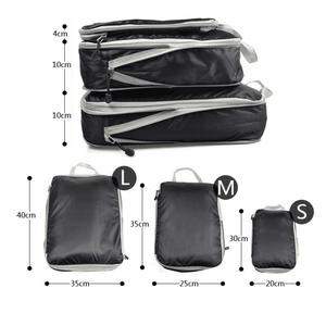 New Promotion Hot Sell Travel Compression Packing <b>Cubes</b> Expandable Packing Organizer 3 Pieces Set - Product Image 6