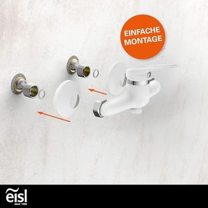 <span class=keywords><strong>Mitigeur</strong></span> de douche, <span class=keywords><strong>mitigeur</strong></span> à levier unique, connexion facile au tuyau de douche, chrome/blanc - Product Image 2