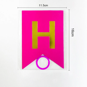 Joyeux anniversaire banderoles estampage à chaud queue d'aronde tirer drapeau salon jardin centre commercial café enfants fête d'anniversaire décoration bannières - Product Image 6