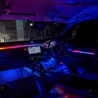 Kit d'éclairage ambiant LED dynamique SJC 64 couleurs 12V 3-5W pour Hilux 2015-2024 LHD/RHD, accessoires de garniture intérieure