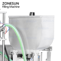 ZONESUN ZS-DTGT900U2 Pompe à lobes rotative automatique de table à double tête pour liquides épais, pâte, miel, sauce piquante, sirop, machine de remplissage