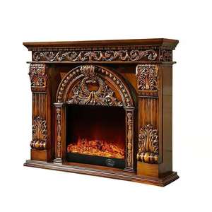 Chimenea Eléctrica Moderna de Madera Blanca Económica para Decoración del Hogar - Product Image 1