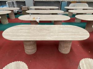 Обеденный стол из натурального травертина - Product Image 4