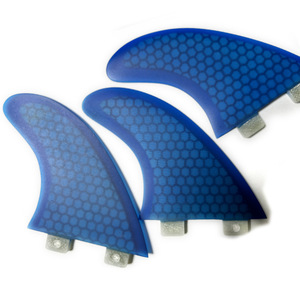 Aletas de Cola para Tabla de Surf LCO-STOPRT, Modelo Honeycomb de Fibra de Vidrio Azul Future, Juego de 3 Aletas para Surf de Alto Rendimiento - Product Image 3