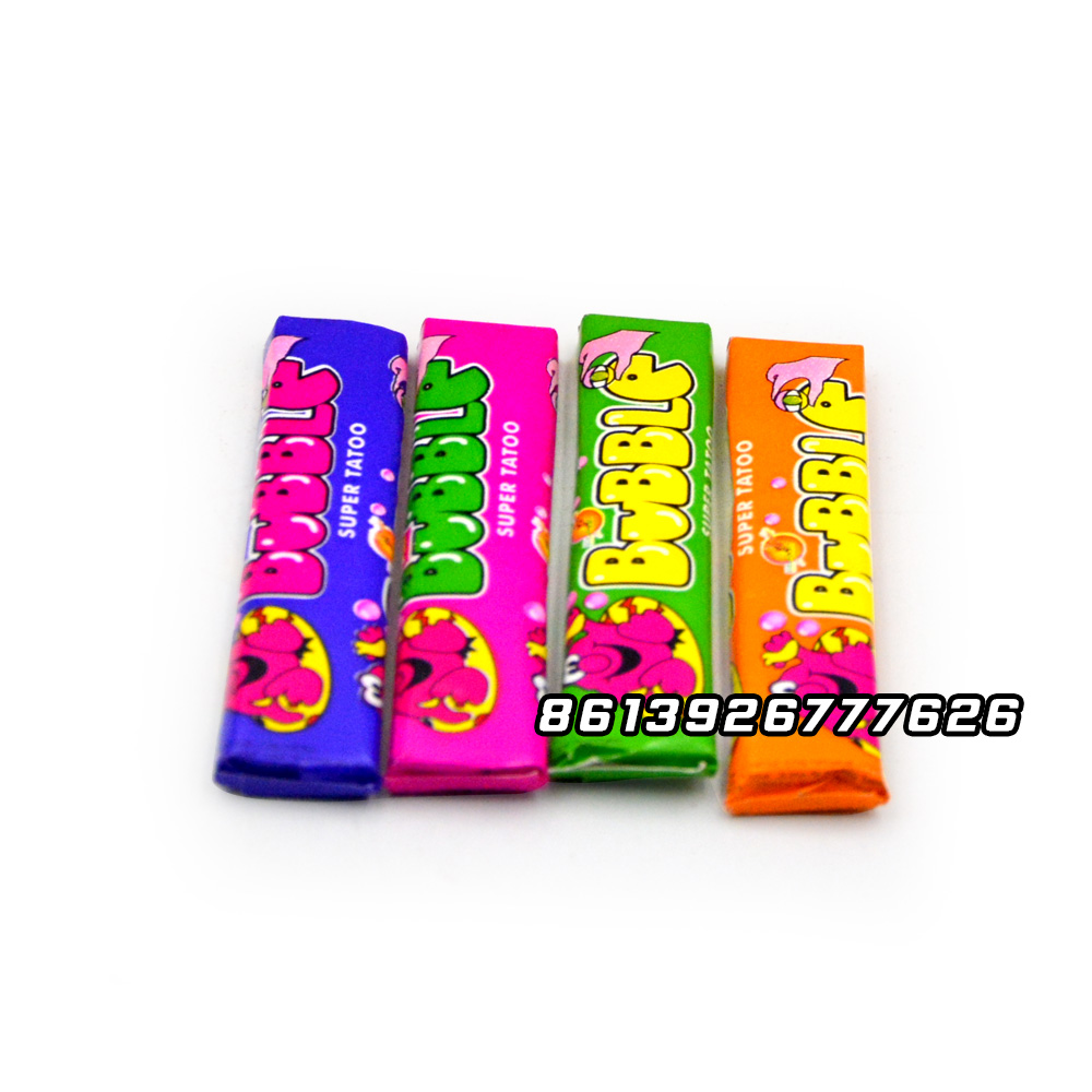 7 см Жевательная жвачка с фруктовым вкусом с тату-наклейкой