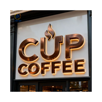 Enseigne Letreros Led 3d en relief avec lettres illuminées pour magasin, restaurant, enseigne d'extérieur pour les entreprises.