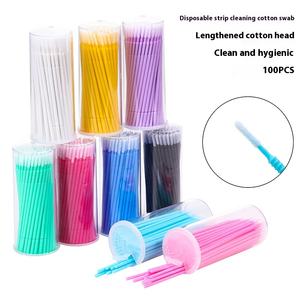 Petite taille 100 pièces jetable Long coton-tige <span class=keywords><strong>bouteille</strong></span> cils greffage tatouage nettoyage écouvillons Perm cils plantation lavage bâtons - Product Image 4