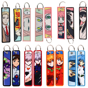 Nuevo Diseño de Anime, Llavero Bordado de Doble Cara de <span class=keywords><strong>Shinji</strong></span> <span class=keywords><strong>Ikari</strong></span> y Rei Ayanami para Decoración de Mochilas - Product Image 1