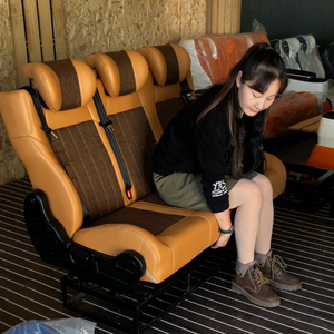 Easy Operate Double <strong>Seat</strong> Microfibre Leather Luxury Waterproof Steel Frame Custom Color Commercial Vehicles Modification <strong>Seat</strong> for - Product Image 4