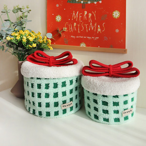 Cesta de Navidad de felpa Cesta de almacenamiento de Papá Noel Cesta de regalo para dulces y <span class=keywords><strong>vino</strong></span> - Product Image 4