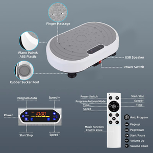 Plateforme vibrante de puissance, machine portable pour la perte de poids, le renforcement musculaire, la mise en forme, l'entraînement de la force, niveaux de vitesse, capacité maximale - Product Image 3