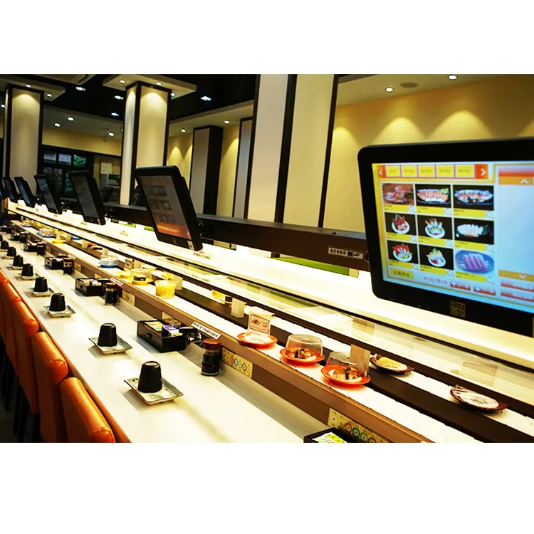 가구 경매 냄비 로타리 컨베이어 벨트 레스토랑 배달 시스템 장비 초밥 컨베이어 판매