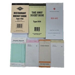 Blocco <span class=keywords><strong>Ricevute</strong></span> Rosso per Ospiti, Scontrini per Camerieri di Hotel e Ristoranti, Blocco da Cucina 1 velo, Scontrino Autocopiante, Formulare Ordini, Fattura - Product Image 5