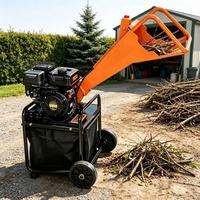 Broyeur de déchets agricoles en bois, mini broyeur à essence pour le traitement de la paille de maïs et des branches sèches