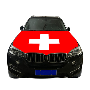 Drapeau de couverture de capot de voiture <span class=keywords><strong>suisse</strong></span> drapeau de couverture de moteur de voiture en gros couverture de capot de moteur de voiture résistante à l'usure et durable personnalisée - Product Image 2