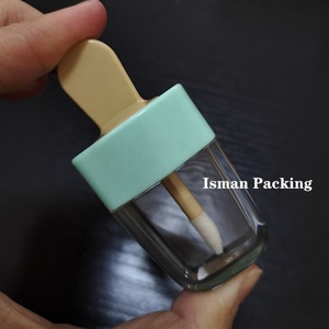 Chaud Vide rose Violet Jaune Orange Crème Glacée Forme Lipgloss Conteneur Bleu Vert Popsicle Brillant À Lèvres Baguette Tubes avec Brosse 8ml - Product Image 5