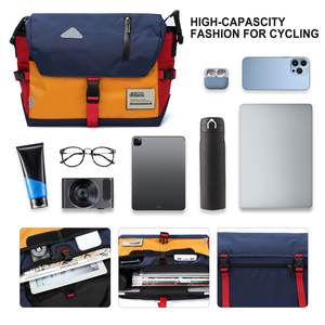 Sac banane et bandoulière décontracté en nylon pour <span class=keywords><strong>homme</strong></span> avec motif lettres, idéal pour le cyclisme, l'école, le transport de téléphone et d'argent, sac messager, sac de facteur - Product Image 2