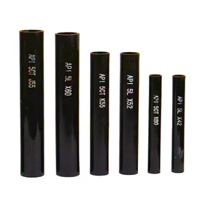 أنابيب الحديد الأسود المعدنية EN 10255 ASTM A53 Tianjin Steel STKM 13a Stk400 200mm 16mm Od 4mm 7 Inch 3 Inch