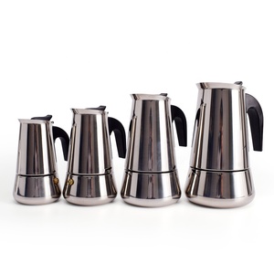Olla de <span class=keywords><strong>Moka</strong></span> de acero inoxidable de estilo italiano, estufa de inducción, Espresso - Product Image 1