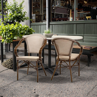 Chaise de salle à manger en plastique de style parisien, durable, pour l'extérieur, idéale pour les parcs, les cours et les lieux commerciaux.