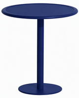 Table de restaurant et café moderne en métal de forme ronde pour l'hôtellerie, mobilier personnalisable