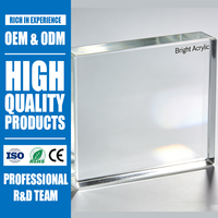 Plaque Acrylique Transparente 4x8 7mm/20mm Haute Clarté Incassable Écologique pour Découpe, Cloison de Bureau, Séparateur de Bureau