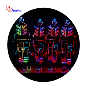 Trajes de baile de fibra óptica LED a todo color <span class=keywords><strong>Ropa</strong></span> de actuación luminosa <span class=keywords><strong>para</strong></span> <span class=keywords><strong>eventos</strong></span> Festivales de música Raves <span class=keywords><strong>Ropa</strong></span> de Carnaval - Product Image 2