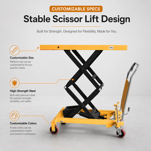 Chariot logistique manuel à plateforme hydraulique, <span class=keywords><strong>mini</strong></span>-plateforme élévatrice à ciseaux, transpalette de type plateforme, série SP Chine - Product Image 4