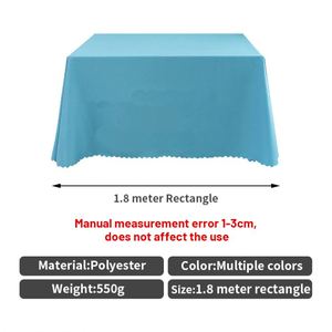 Mantel Cuadrado al por Mayor de 90x90 Pulgadas, Color Azul Bebé, de Poliéster, para Bodas - Product Image 2