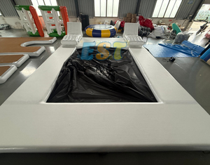 Piattaforma Acquatica Gonfiabile Galleggiante Portatile Personalizzata per Yacht Piscina Oceanica <span class=keywords><strong>con</strong></span> Rete Anti Meduse - Product Image 5