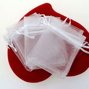Custom Logo Organza Bags Bulk Personalized <b>Drawstring</b> Jewelry <b>Pouches</b> Sheer Mesh Gift Bag for Wedding Party Branding OEM ODM - Product Image 5