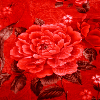 Selimut Flanel Linen Ramah Lingkungan Gaya Amerika untuk Pernikahan, Hangat di Musim Dingin, Motif Bunga dan Tanaman Timbul, Tebal, Bahan Nonwoven, untuk Festival