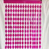 Rideau de porte en plastique imperméable rose avec coeur diamant décorations de ballons de fête d'anniversaire de mariage de la Saint-Valentin de Noël
