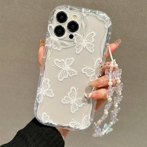 <span class=keywords><strong>Collier</strong></span> de style crème papillon peint en blanc de haute qualité avec étui de téléphone à chaîne perlée pour <span class=keywords><strong>IPhone</strong></span> 16 15 14 <span class=keywords><strong>13</strong></span> <span class=keywords><strong>Pro</strong></span> <span class=keywords><strong>Max</strong></span> - Product Image 1