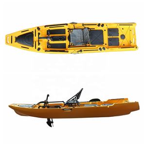 Vicking 12.5英尺单人脚踏板钓鱼皮艇，带电动拖钓马达，坐在lldpe材料电动皮艇的顶部 - Product Image 2