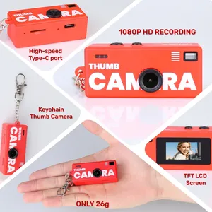 Souvenir d'entreprise, design personnalisé, gadget amusant, <span class=keywords><strong>petit</strong></span> <span class=keywords><strong>appareil</strong></span> <span class=keywords><strong>photo</strong></span> numérique rétro sans Wi-Fi, <span class=keywords><strong>petit</strong></span> porte-clés, 1080P - Product Image 4