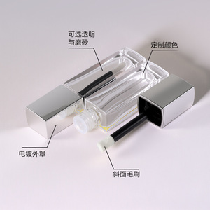 MLM Hot Sale OEM Custom 12ml Frosted Glass Lip Gloss <b>Bottle</b> <b>Brush</b> Applicator Concealer Foundation Liquid Packaging Wholesale - Product Image 3