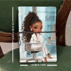 <span class=keywords><strong>Bloc</strong></span>-notes rétro A6 cadeau charmant pour les bibliothécaires de <span class=keywords><strong>bureau</strong></span> qui gèrent des livres d'entreprise avec une femme costume blanc <span class=keywords><strong>bureau</strong></span> imprimé <span class=keywords><strong>sur</strong></span> t - Product Image 4