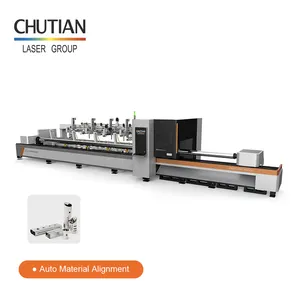 Automatic Bundle Loading CNC Fiber Laser Metal Pipe Tube Profile Cutting Machine with Auto Feeding Rotating