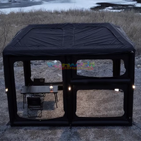 Tente gonflable de camping entièrement automatique, grand espace, tente à air portable, tente étanche pour deux chambres à coucher et un salon