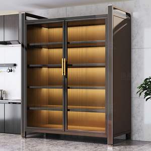 Aparador LuoNeng de 900 mm de altura, estante de almacenamiento multifuncional para cocina con puertas dobles para utensilios de cocina y microondas - Product Image 2