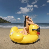 Structures aquatiques gonflables en PVC durables personnalisées en usine : Lucky Ducky, flotteurs de piscine, jeux aquatiques, îles flottantes et transats aquatiques