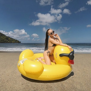 Structures aquatiques gonflables en PVC durables personnalisées en usine : Lucky Ducky, flotteurs de piscine, jeux aquatiques et îles flottantes - Product Image 4