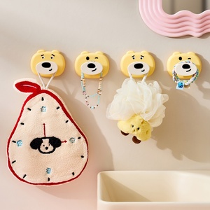 Bears Shape Suction Cup <b>Hook</b> <b>Wall</b> Mounted Self Adhesive Heavy Duty Novelty <b>Hooks</b> for Bathroom Kitchen Door - Product Image 2