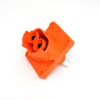 Connecteur coudé CC HVIL 2 broches 60A en cuivre, IP67/IP68, verrouillable, haute tension, pour distribution d'énergie automobile EV