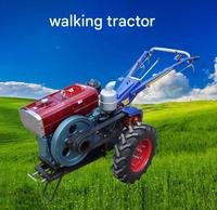 Mini tracteur diesel avec moteur de 8 CV et remorque à essieu unique pour le transport d'engrais dans les petits vergers