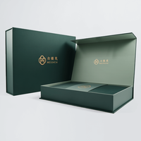 Boîte en papier magnétique rigide de luxe recyclable, logo personnalisé, boîte d'emballage cadeau magnétique pliable