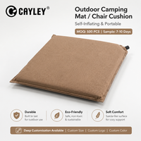 Coussin de camping auto-gonflant de 4 cm d'épaisseur, surface en daim portable, coussin de chaise d'extérieur pour le camping, la randonnée, le pique-nique, les activités de plein air