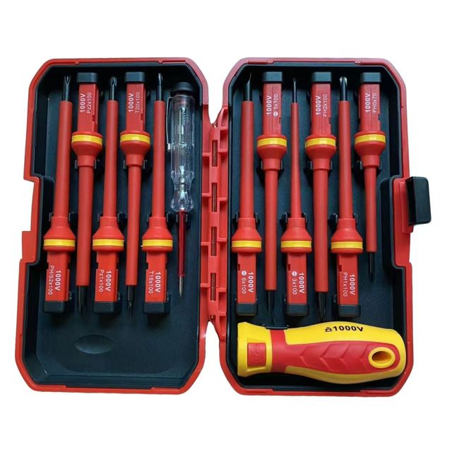 Hot Selling 13pcs 1000v Screwdriver Electric Repair Tool Set Hand Power Source OEM Supported Hard Case Packaging